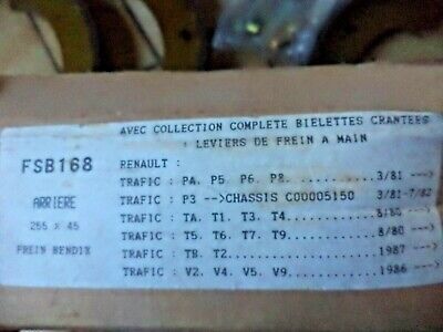 n°gd348 jeu machoire arriere renault trafic 1 fsb168 ferodo neuf DPA86