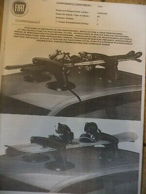 n°fg21 porte ski magnetique fiat 71804284 neuf n°fg21 porte ski magnetique fiat 71804284 neuf DPA86