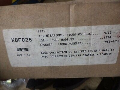 n°gd682 kit frein fiat 131 132 argenta kdf025 ferodo neuf DPA86