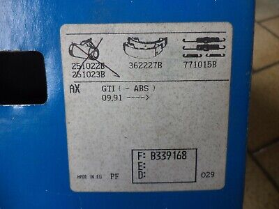 n°gd354 jeu garniture frein citroen ax gti 391168b bendix neuf DPA86