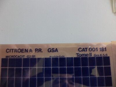 n°r224 lot 3 microfiches citroen GSA n°1181 DPA86