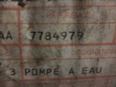 n°k108 pompe eau lancia dedra fiat uno fiorino 7784979 neuve DPA86
