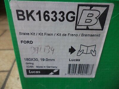 n°gd576 jeu garniture frein ford escort bk1633g lucas neuf DPA86