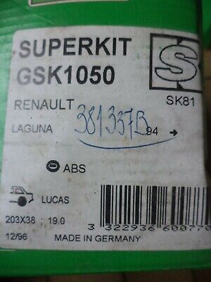 n°gd571 kit frein renault laguna gsk1050 lucas neuf DPA86
