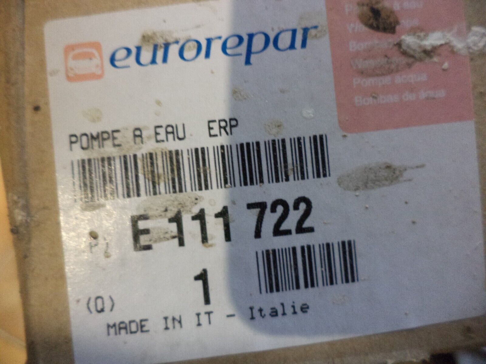 n°pb153 pompe eau citroen c1 107 e111722 neuve DPA86