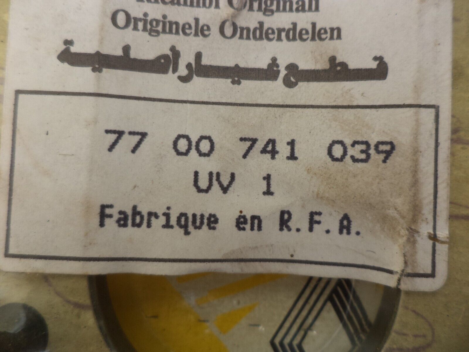 n°rt67 cale entretoise carburateur renault z10 z13 7700741039 neuve DPA86