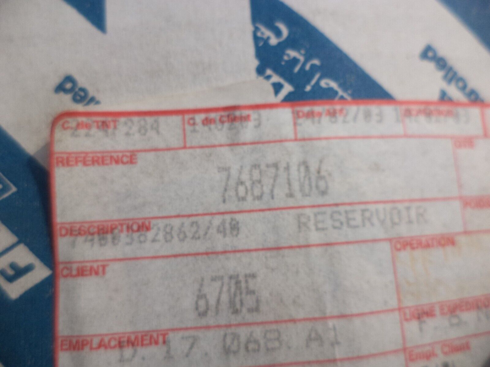 n°fc33 bocal et pompe lave glace fiat uno 7687106 neuf DPA86