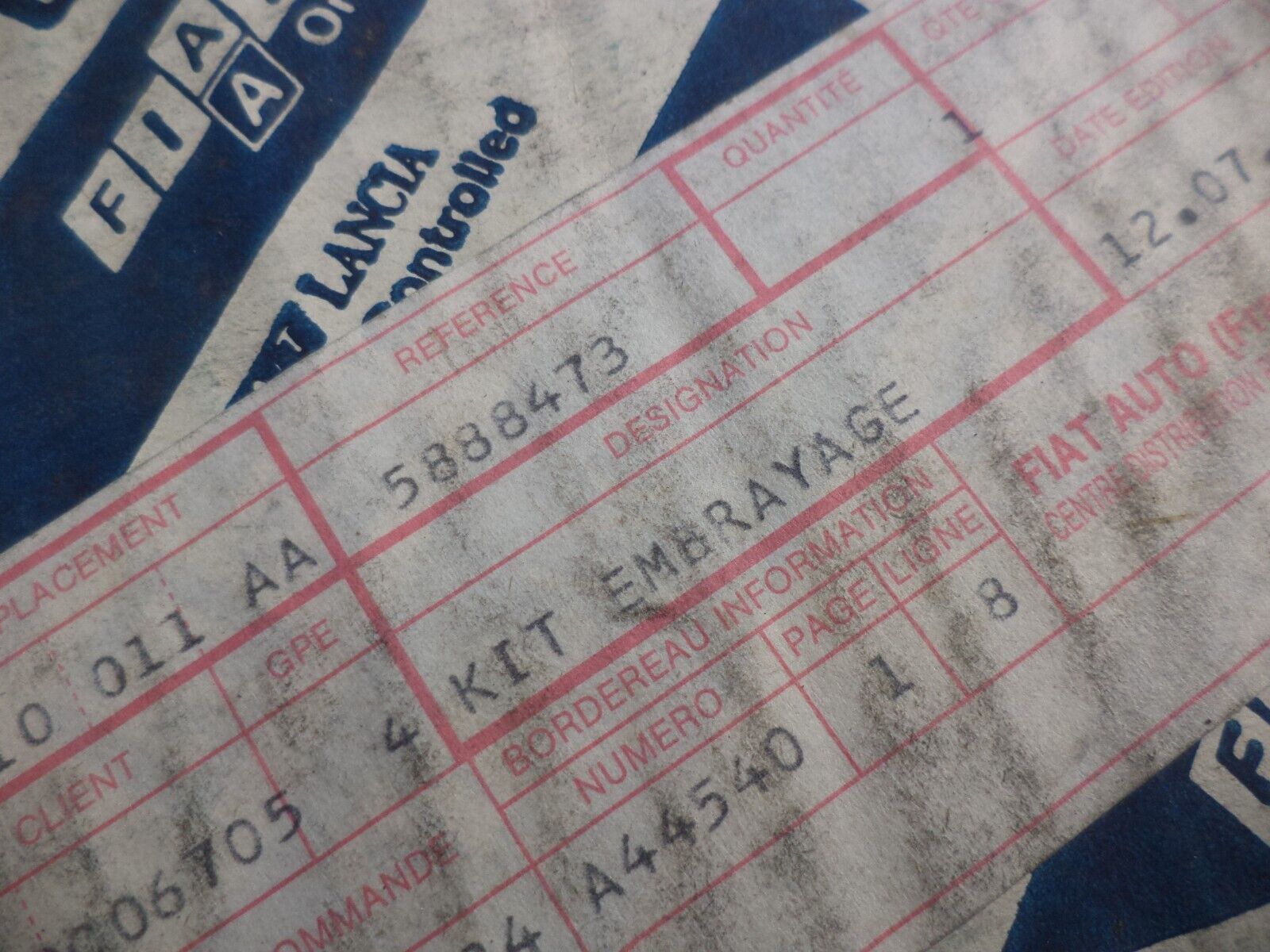 n°fc40 kit embrayage fiat regata 588473 5888368 neuf DPA86