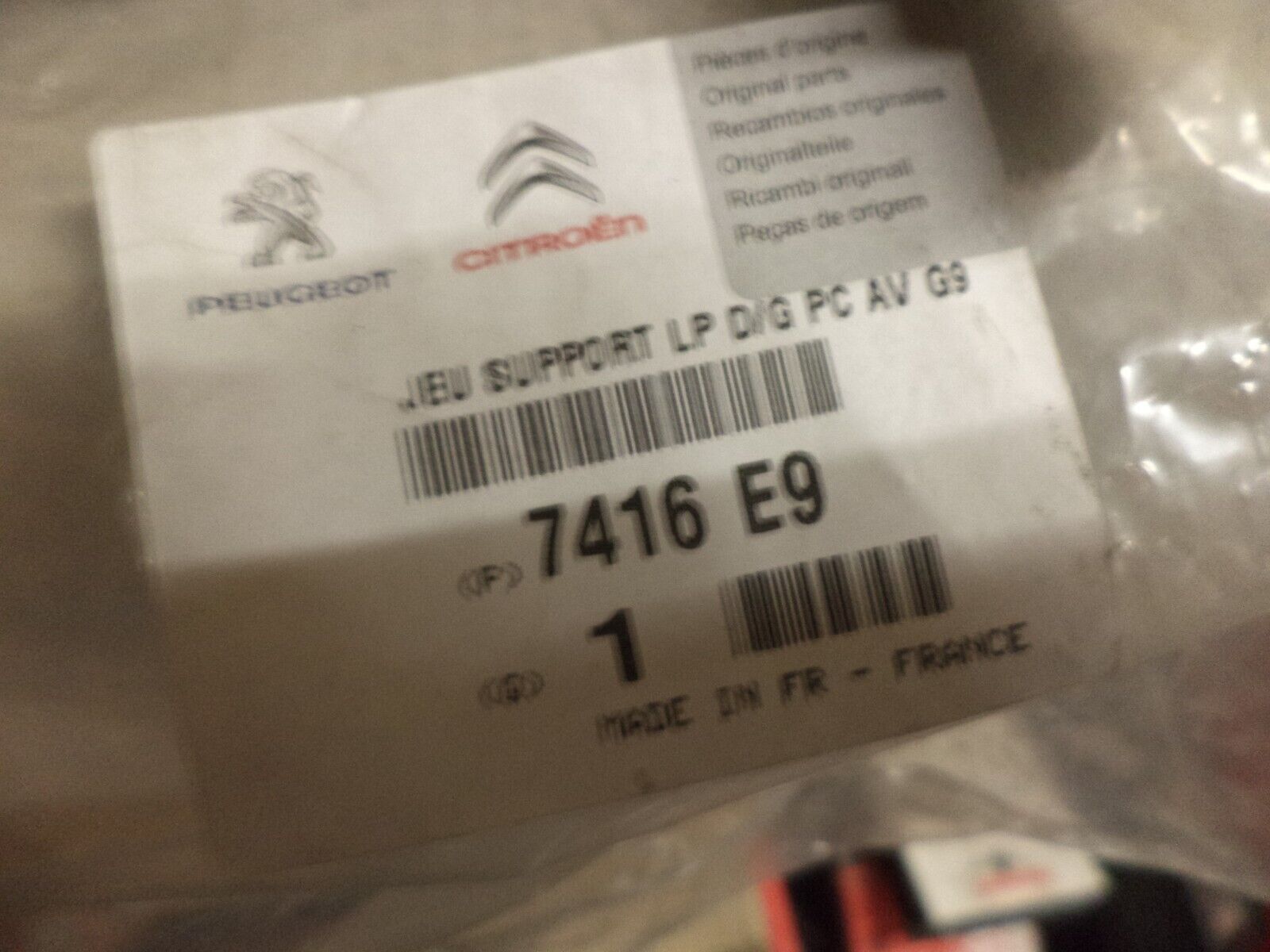 n°ca99 support pare choc av citroen jumpy 3 7416e9 neuf DPA86