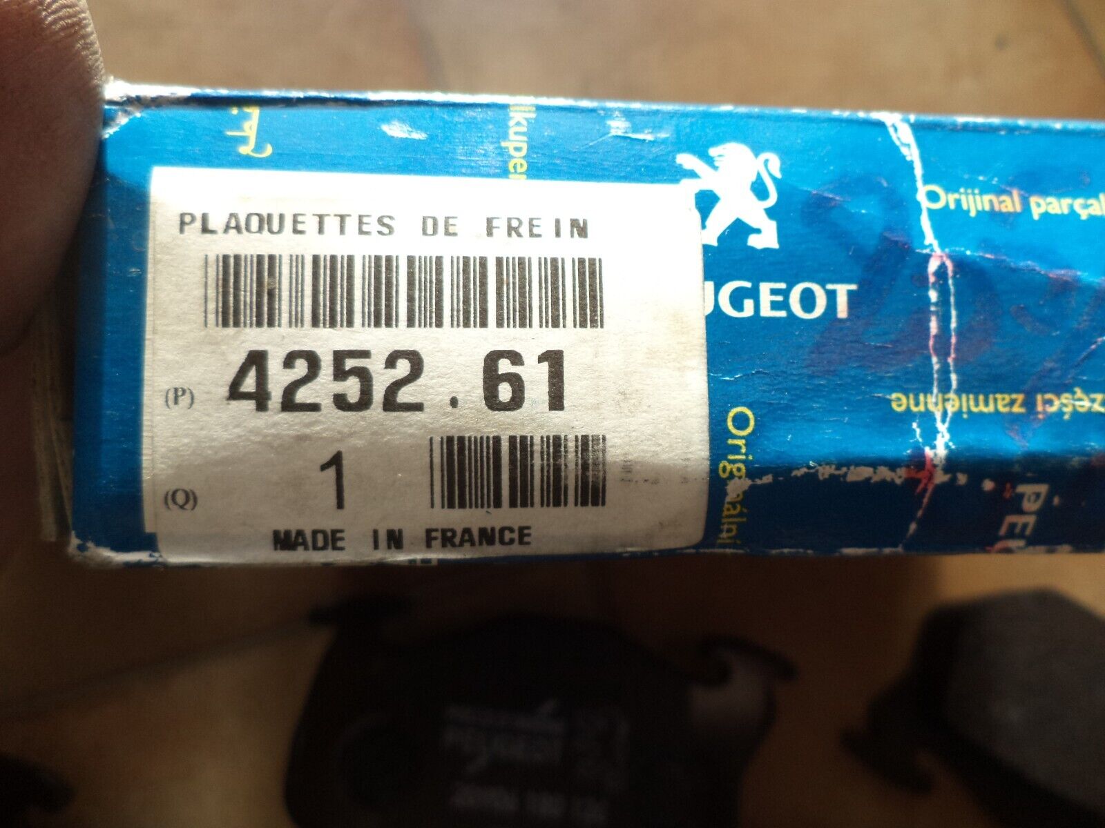 n°pb43 jeu plaquette av peugeot 106 205 405 super 5 425261 neuf DPA86