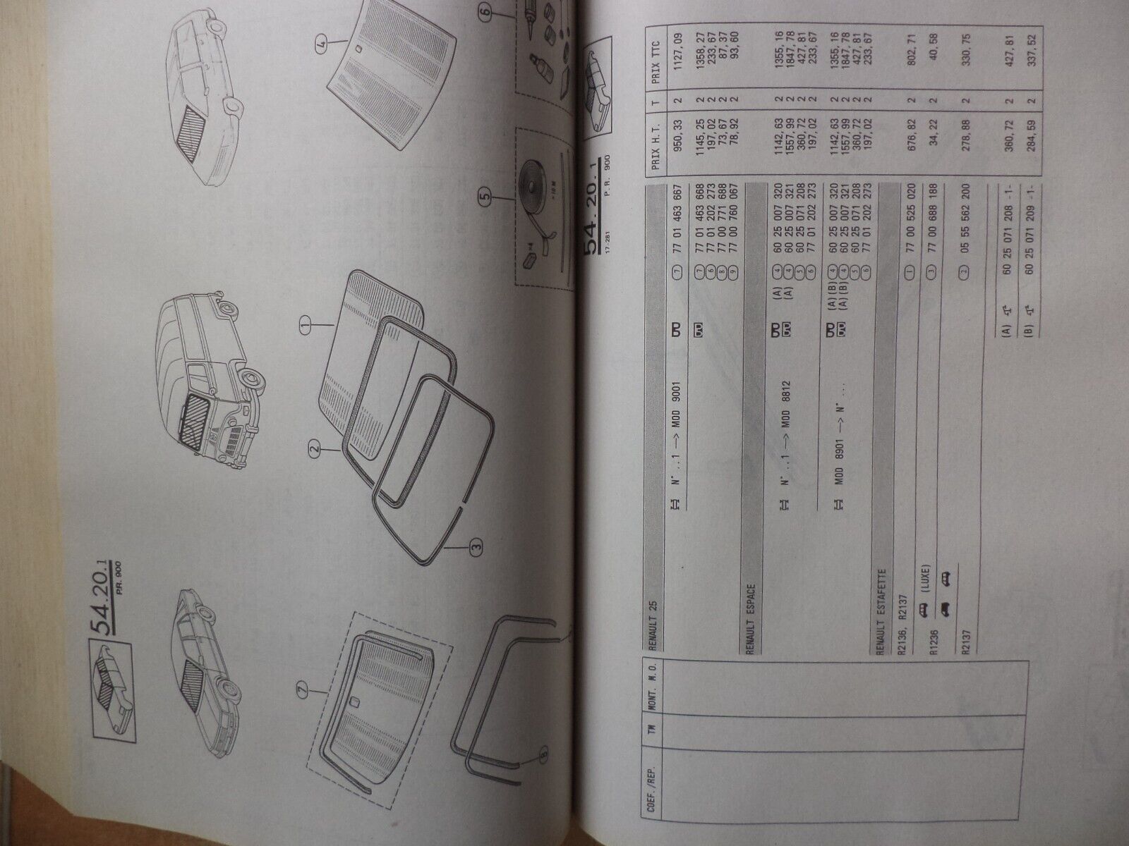 n°rt87 catalogue pieces detachées renault PR900 / 1993 /193 DPA86