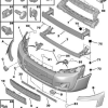 n°ca99 support pare choc av citroen jumpy 3 7416e9 neuf DPA86