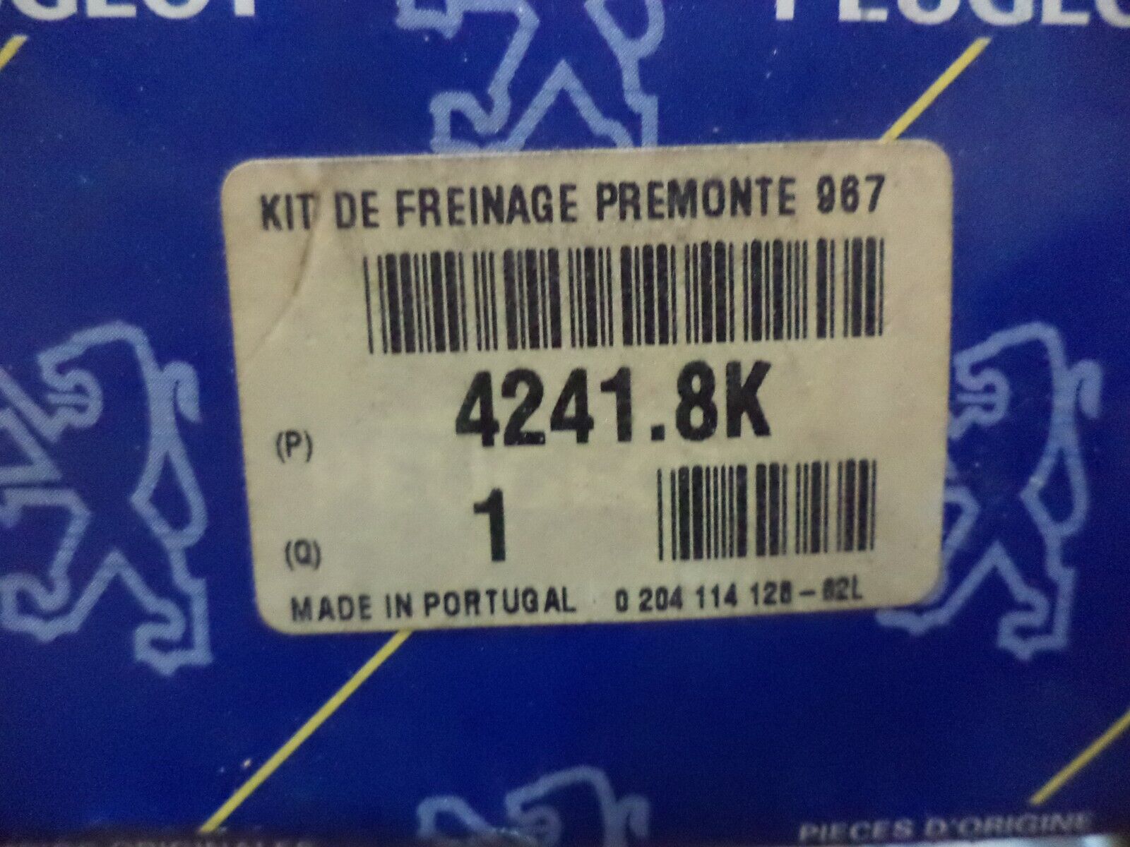 n°pb56 kit frein ar peugeot 206 bosch 42418k neuf n°pb56 kit frein ar peugeot 206 bosch 42418k neuf DPA86