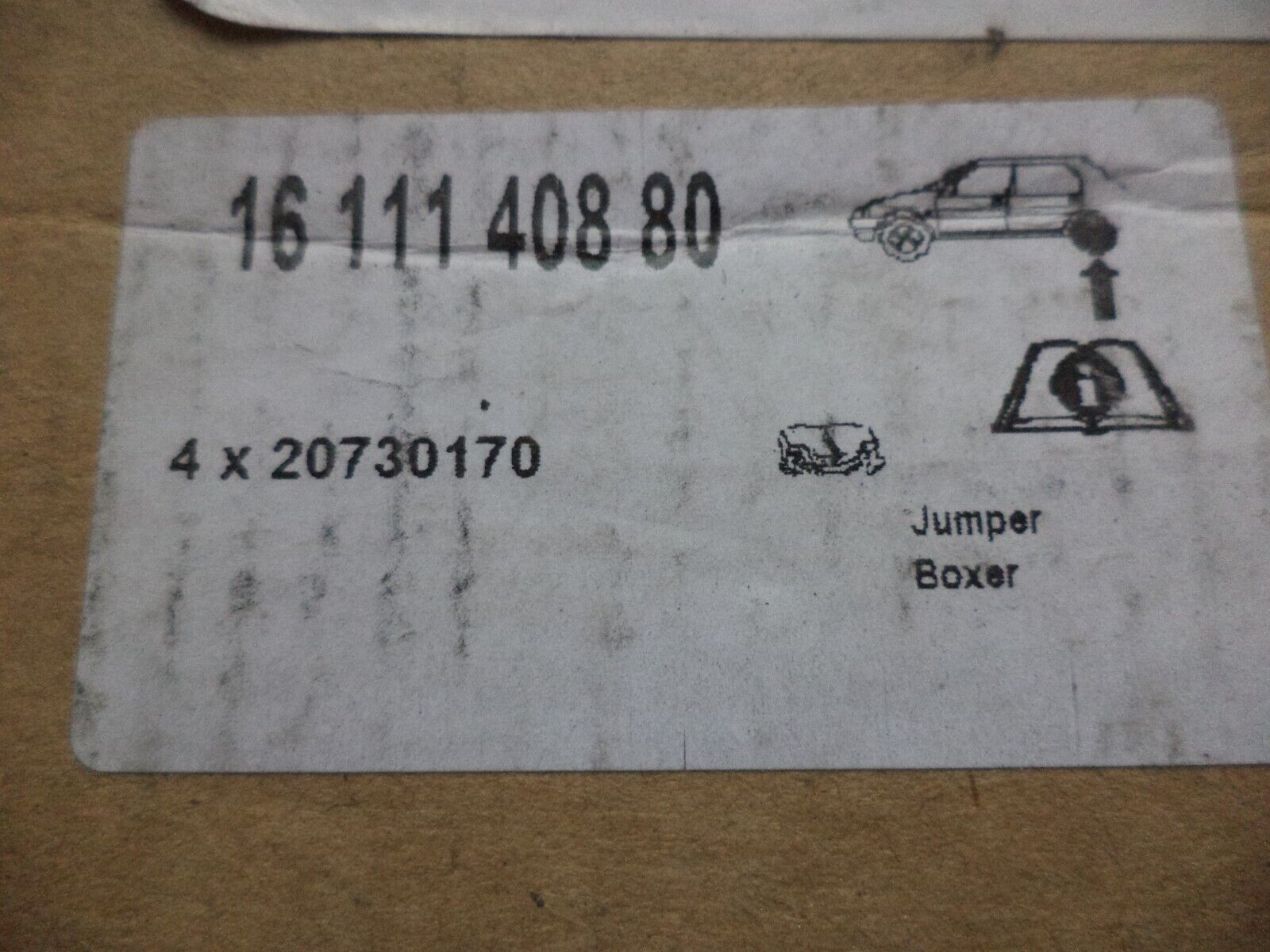 n°pb122 jeu plaquette ar peugeot boxer jumper 1611140880 neuf DPA86