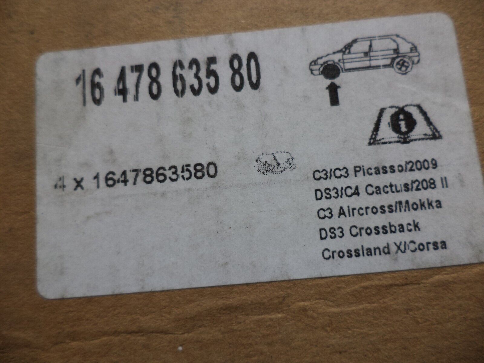 n°pb125 jeu plaquette av peugeot 208 2008 ds3 1647863580 neuf DPA86