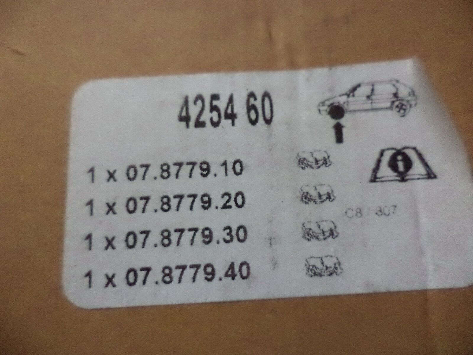 n°pb130 jeu plaquette av peugeot 607 807 c8 v6 425460 neuf DPA86