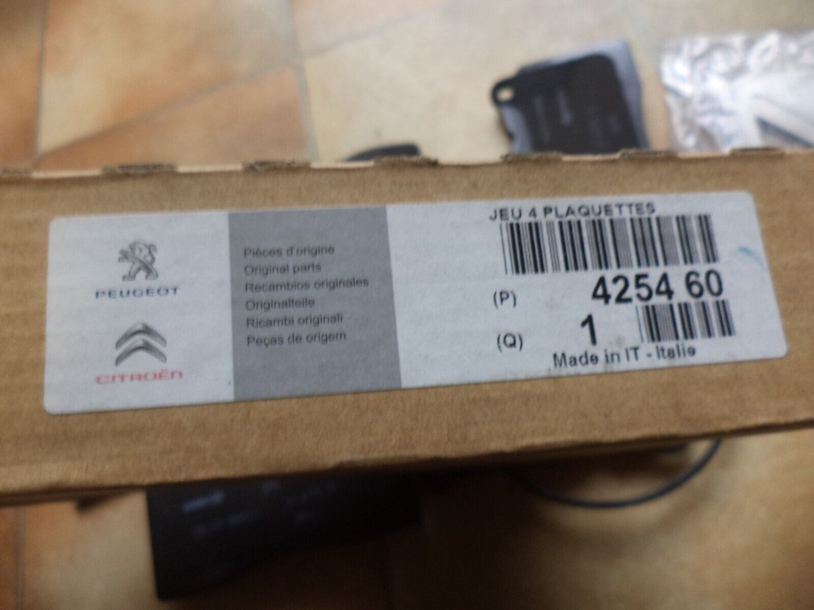 n°pb130 jeu plaquette av peugeot 607 807 c8 v6 425460 neuf DPA86