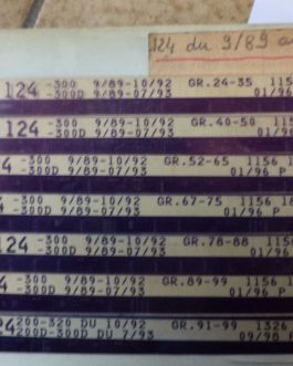 n°e598 lot 7 microfiche mercedes w124  300 jusqu&rsquo;a 1993 DPA86