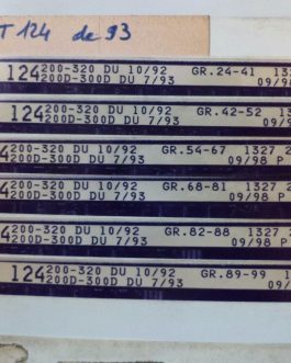 n°e603 lot 6 microfiche mercedes t124 a partir 10/1992 DPA86