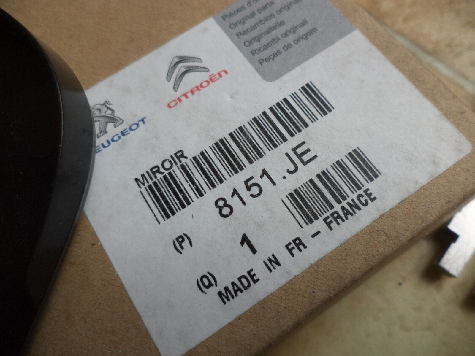 n°pb16 glace retroviseur avg peugeot 207 308 8151je neuve DPA86
