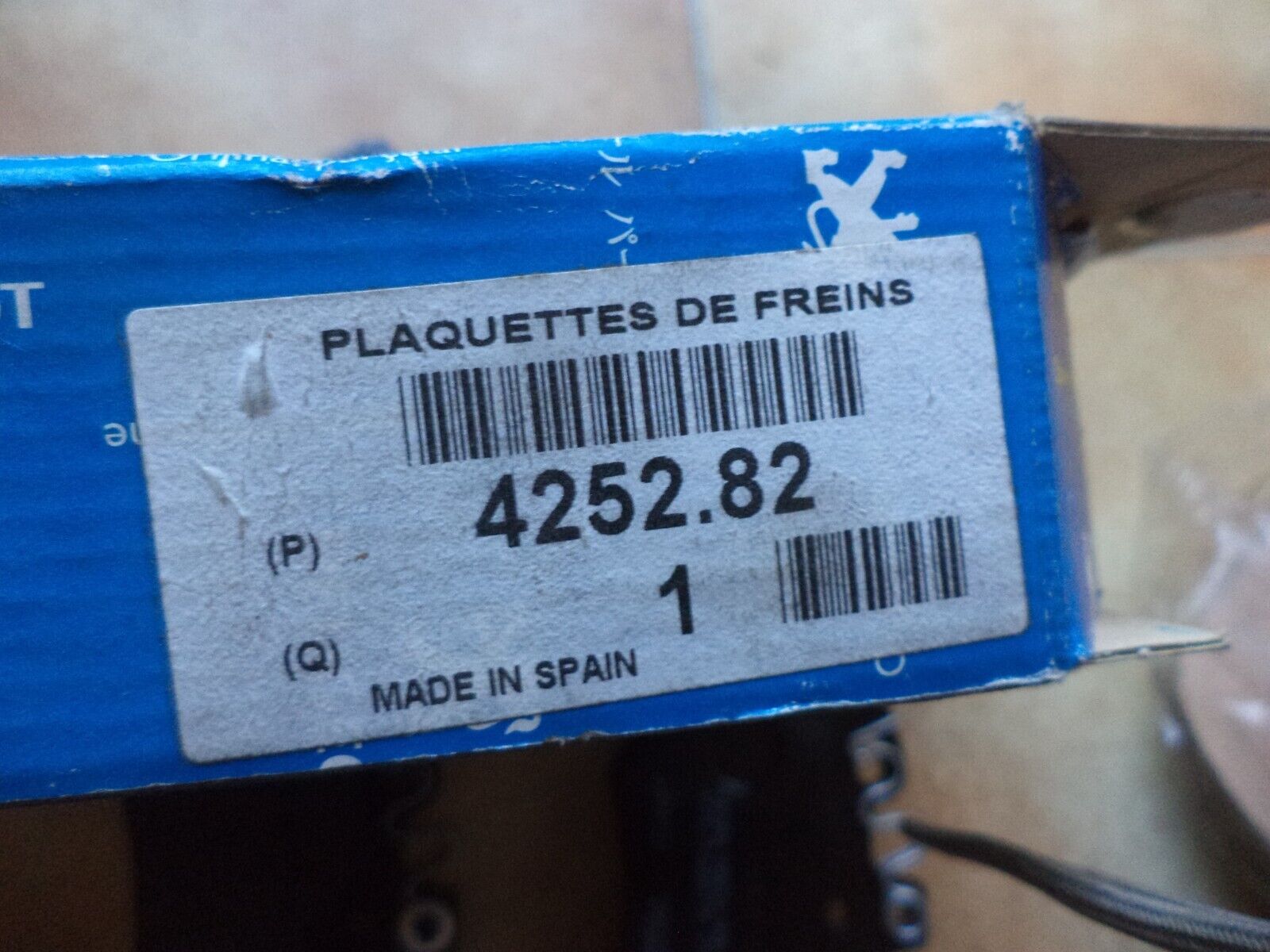n°pb48 jeu plaquette av peugeot 205 309 425282 neuf DPA86