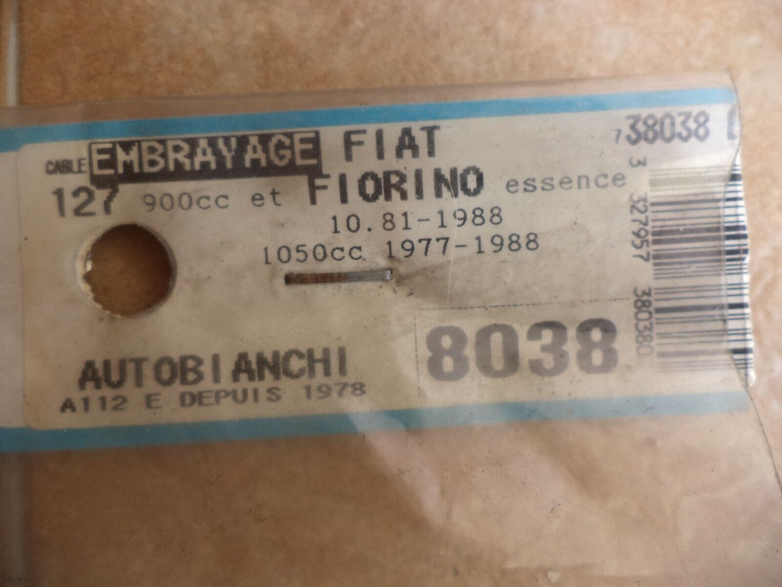 n°pb178 cable embrayage a112 fiorino 127 8038 lecoy neuf DPA86