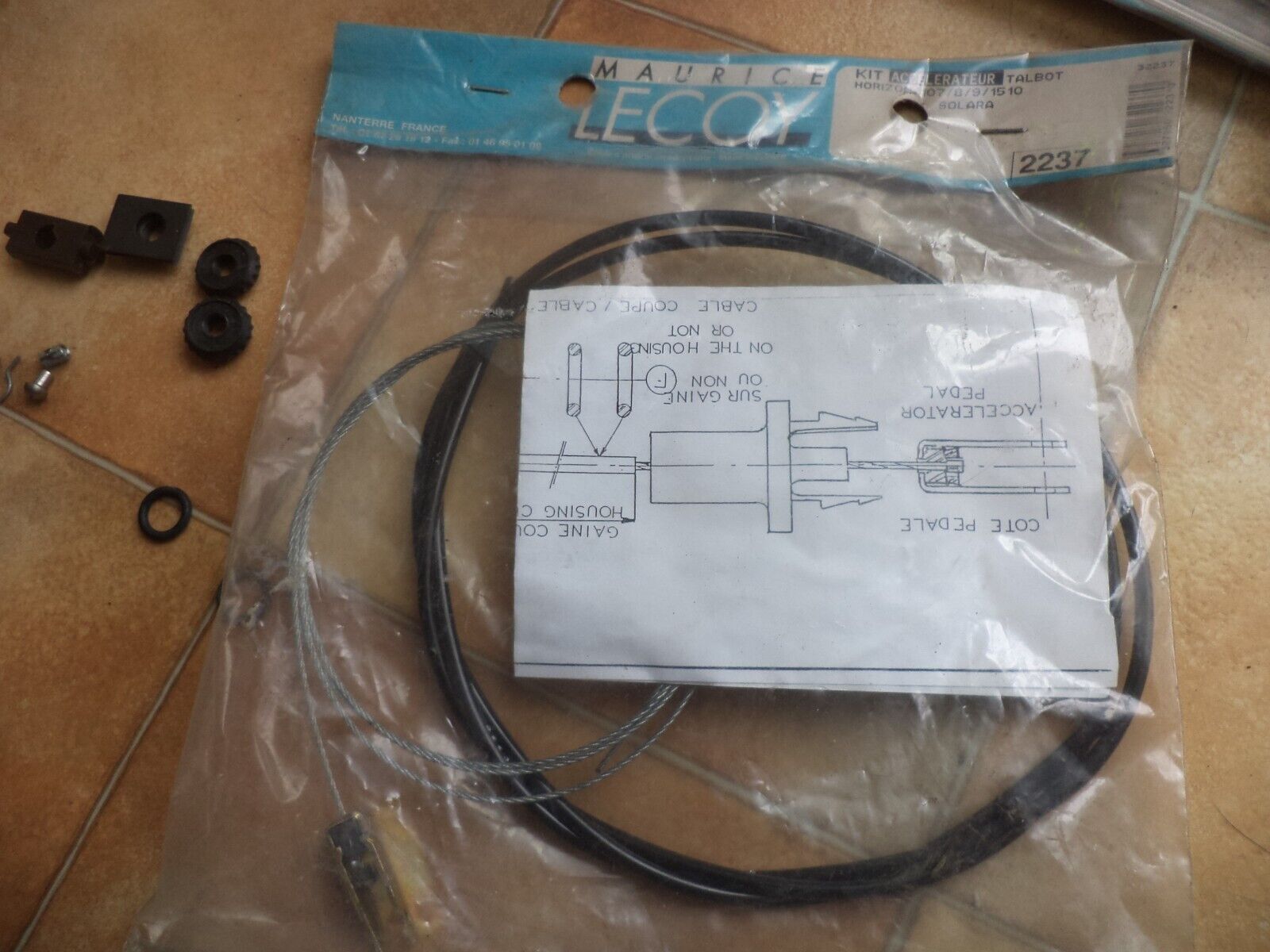 n°pb180 cable accelerateur talbot horizon 1510 solara 2237 lecoy neuf DPA86
