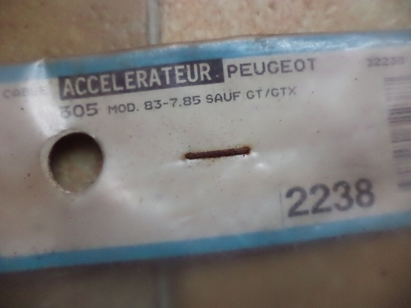 n°pb184 cable accelerateur peugeot 305 2238 lecoy neuf DPA86