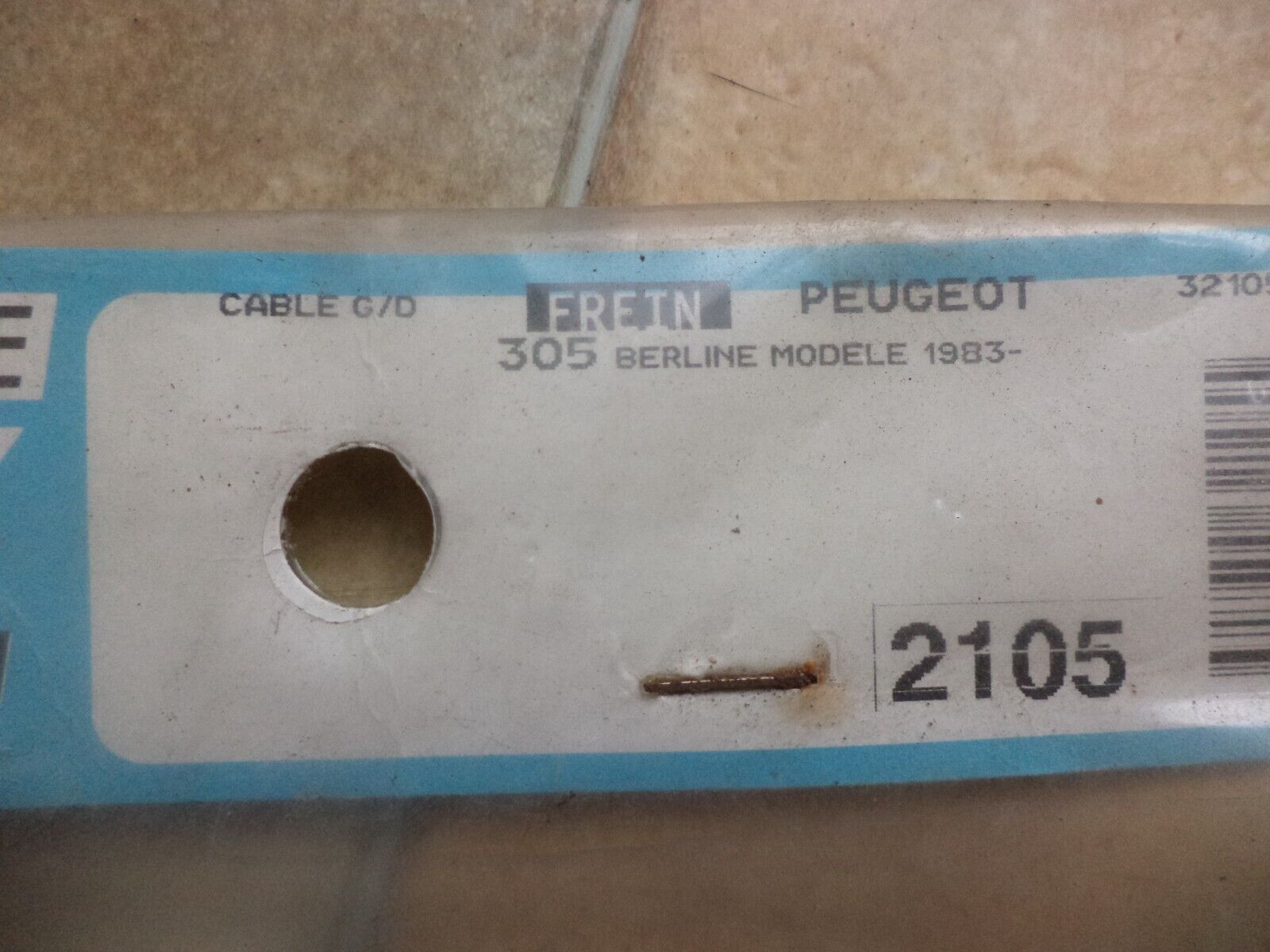 n°pb187 lot cable frein main peugeot 305 2105 lecoy neuf DPA86