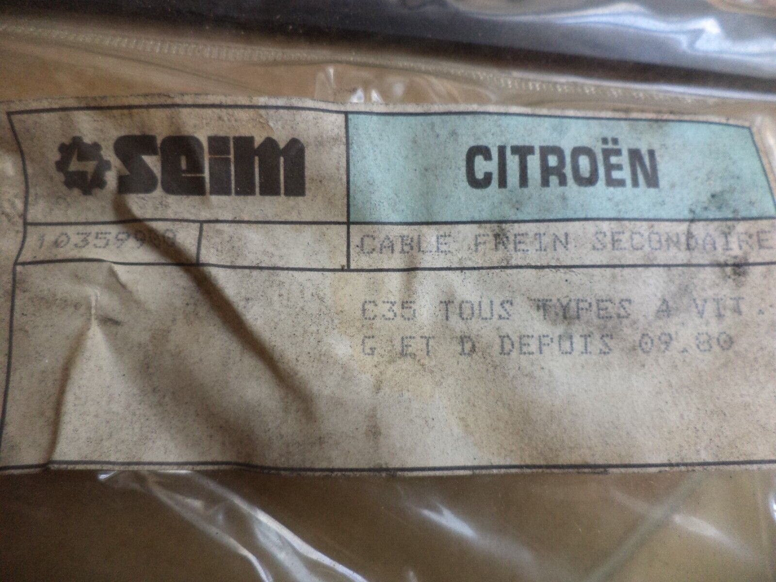 n°pb192 cable frein main citroen c35 10359900 seim neuf DPA86