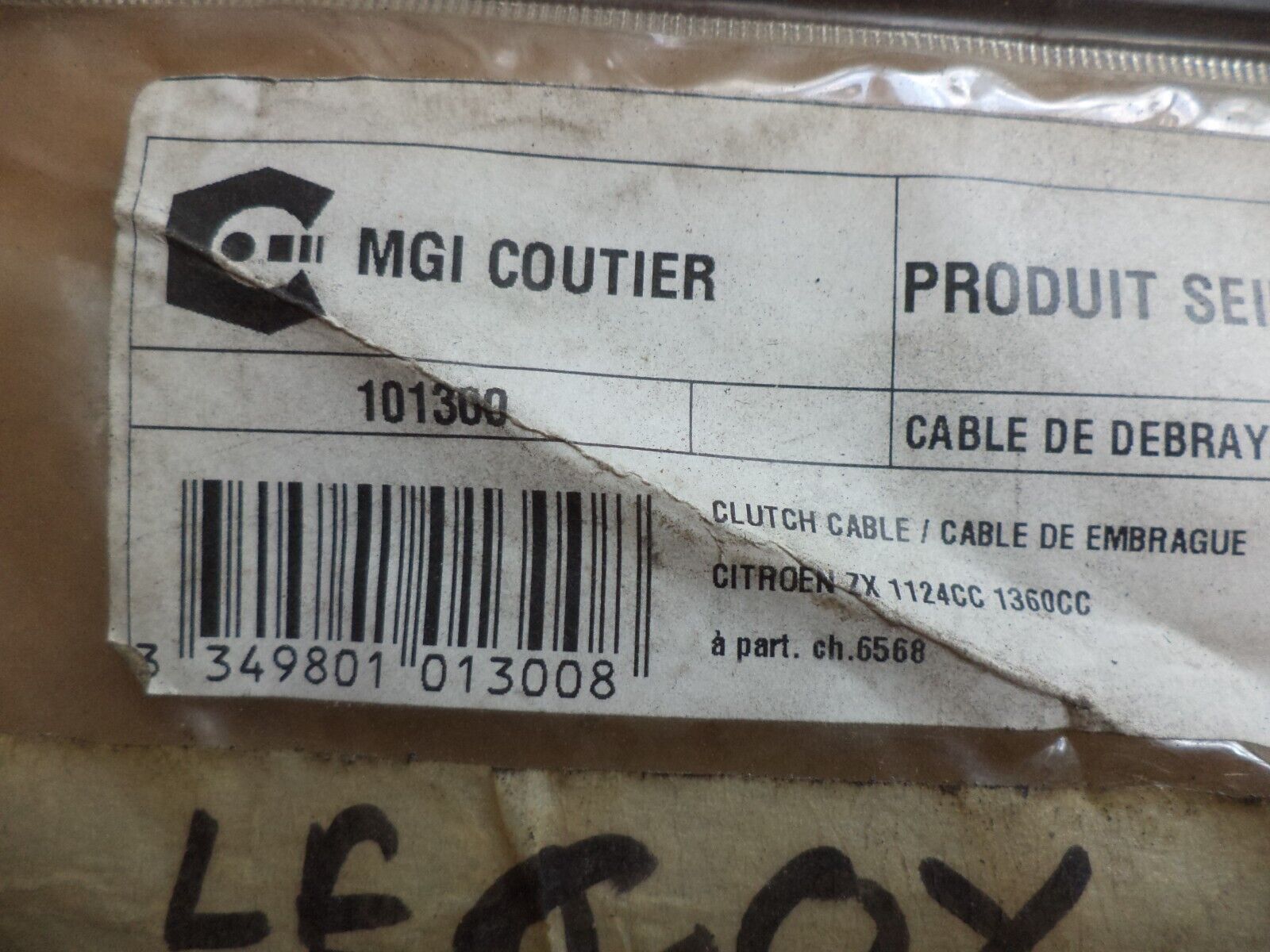 n°pb193 cable embrayage citroen zx 101300 seim neuf DPA86