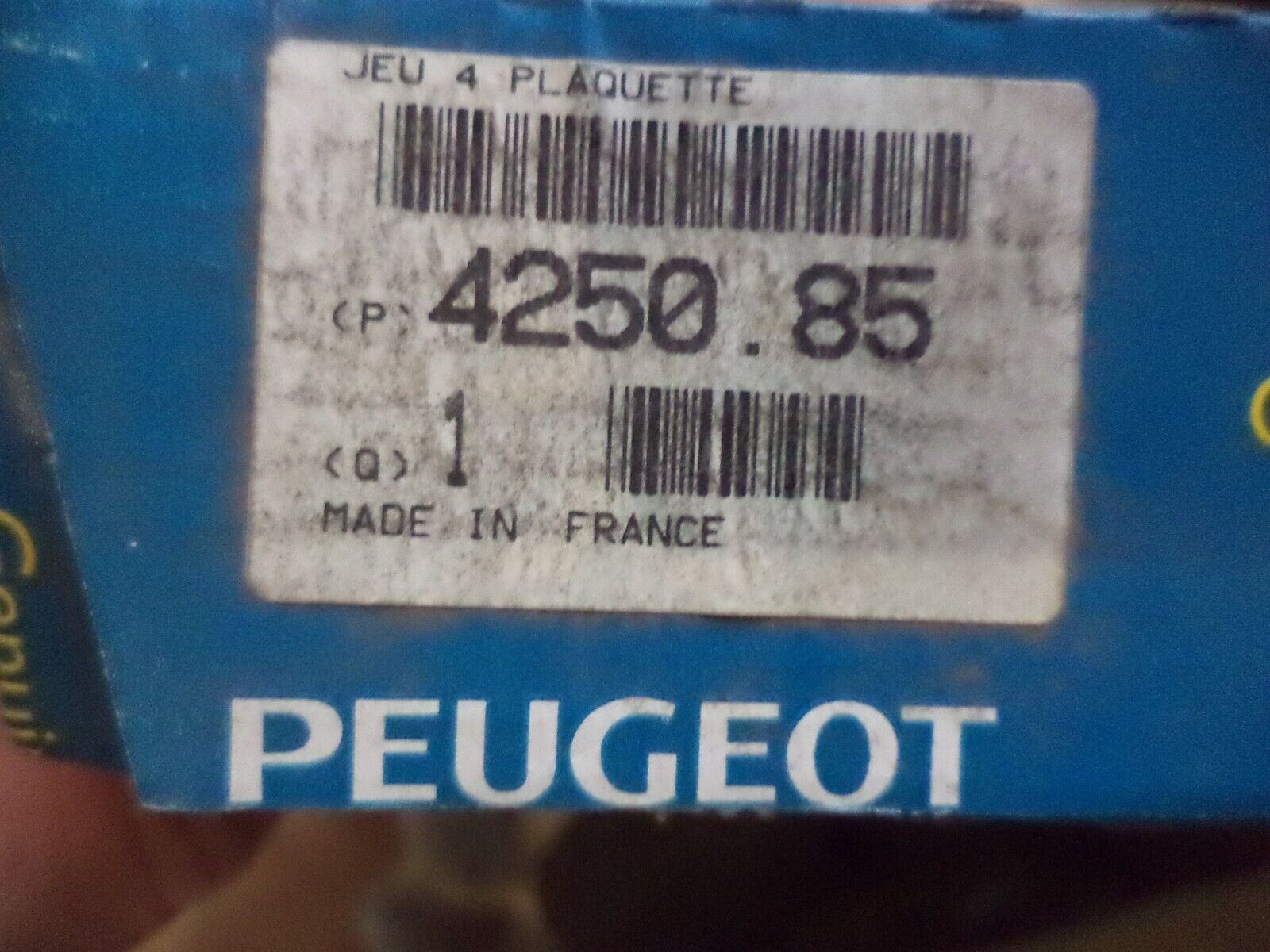 n°pb133 jeu plaquette av peugeot j7 j9 425085 neuf DPA86