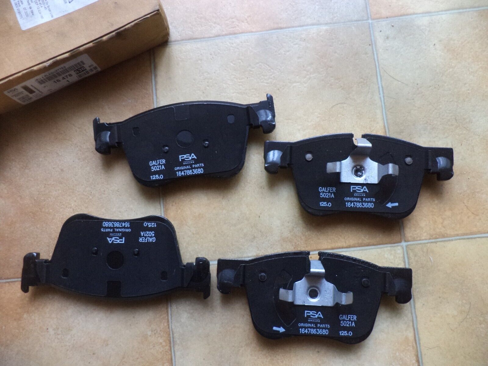n°pb129 jeu plaquette av peugeot 308 1647863680 neuf DPA86