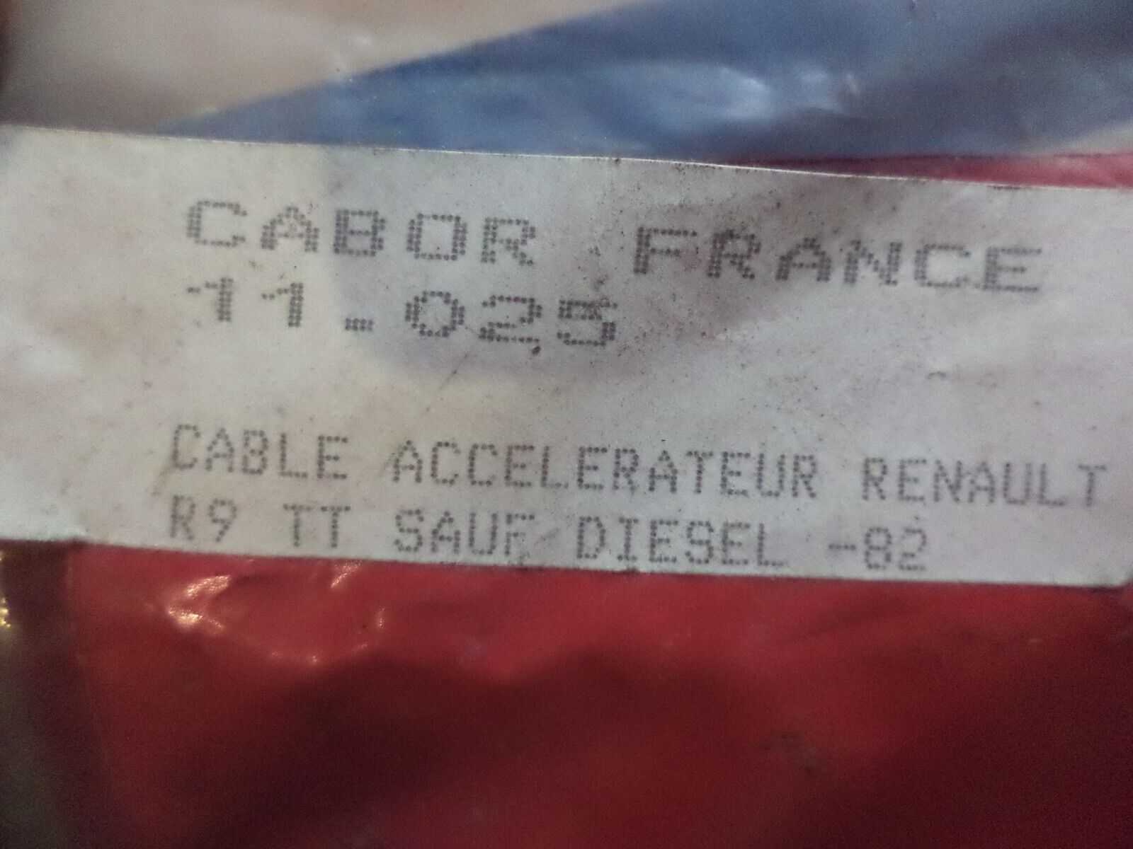 n°pb196 cable accelerateur renault r9 11025 cabor neuf DPA86