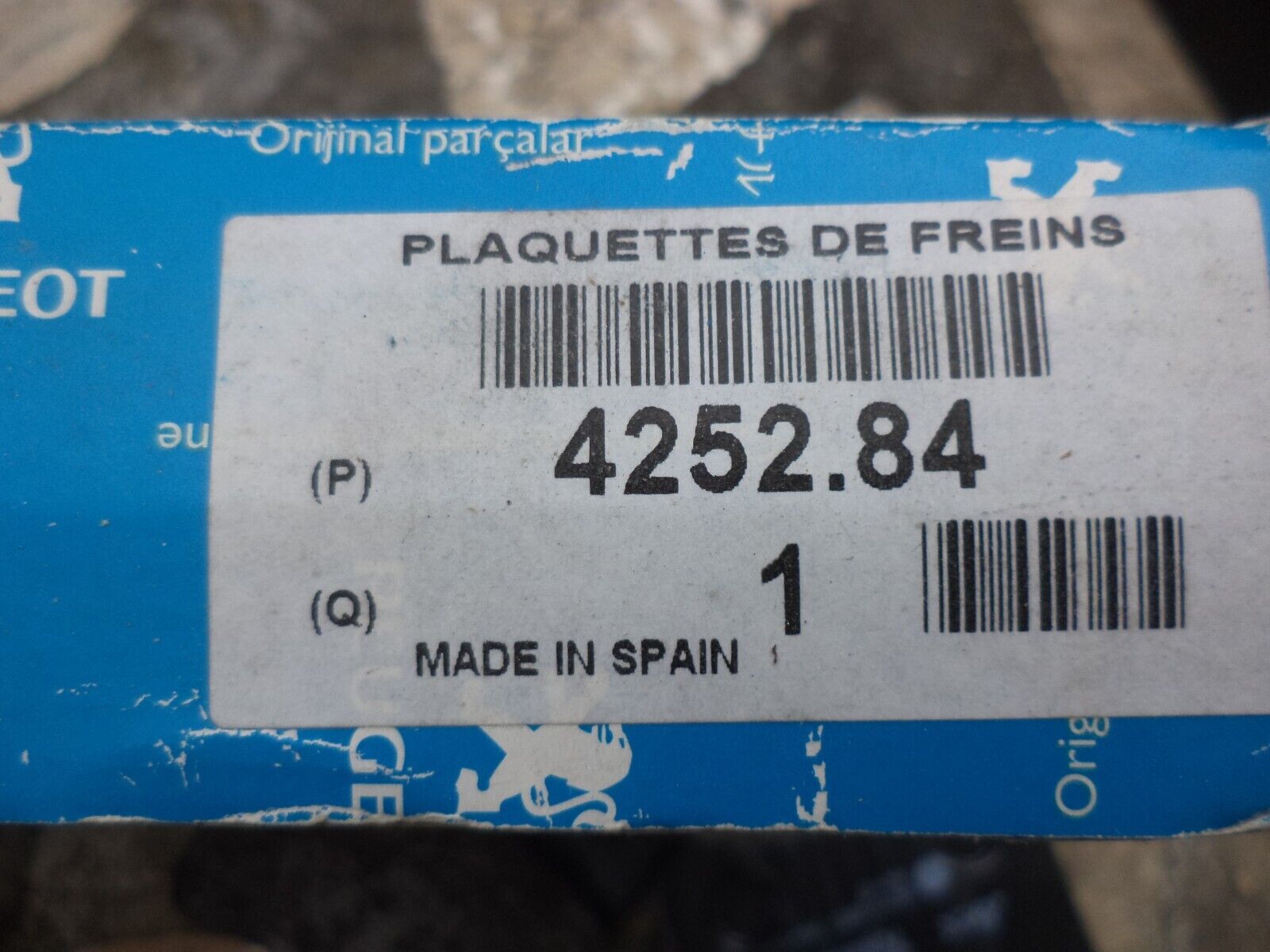 n°pb212 jeu plaquette av peugeot 106 425284 neuf DPA86