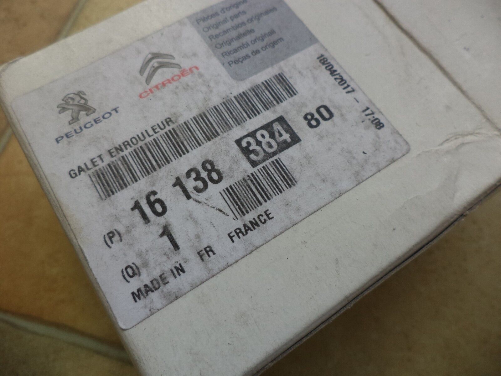 n°pb80 galet enrouleur peugeot 806 306 406 206 1613838480 neuf DPA86