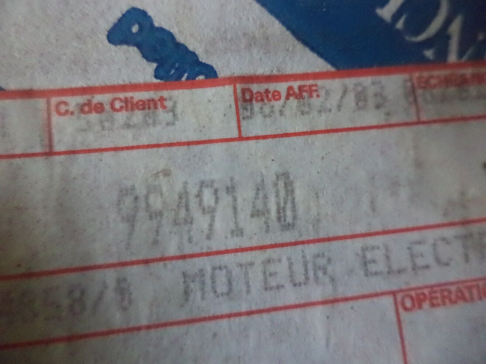 n°fc18 moteur essuie glace fiat palio 9949140 neuf DPA86