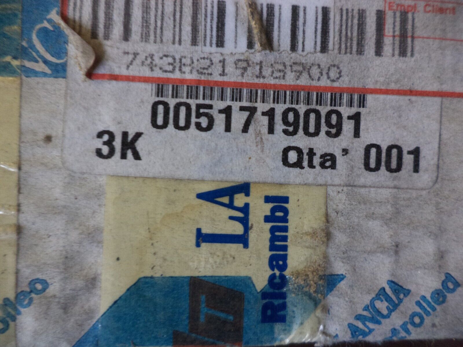 n°fc22 calculateur airbag fiat punto 51719091 neuf DPA86