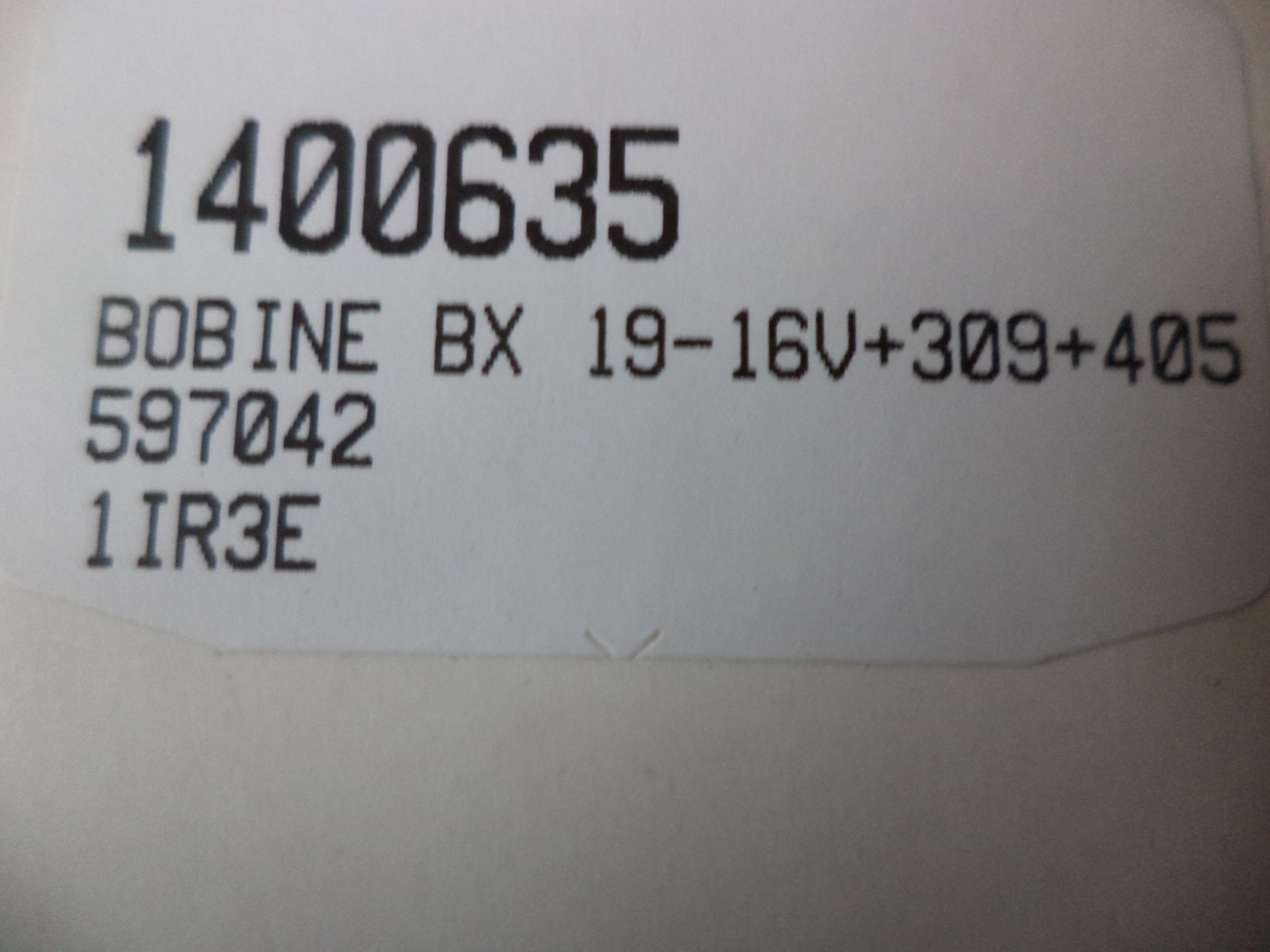 n°eu19 bobine allumage bx c15 205 309 405 597042 neuve DPA86