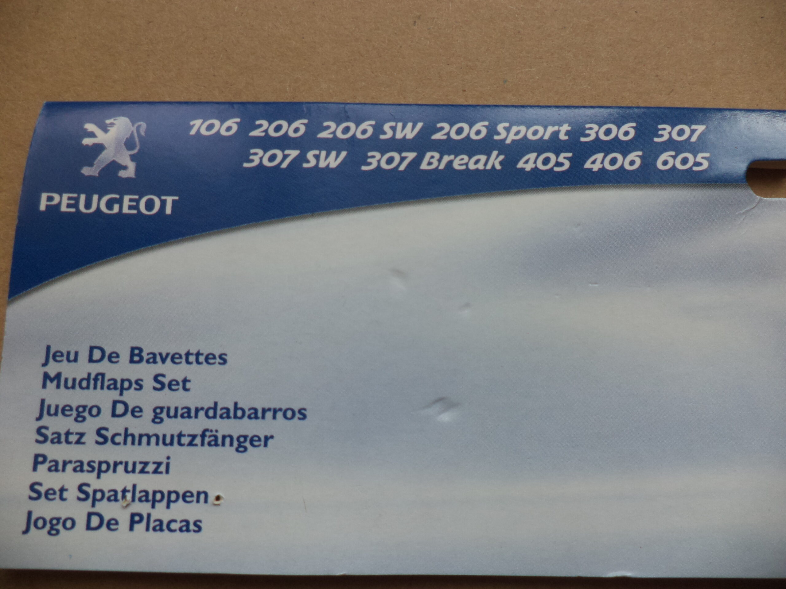 n°j9 bavette arriere peugeot 106 206 306 307 405 406 605 9603K5 neuve DPA86