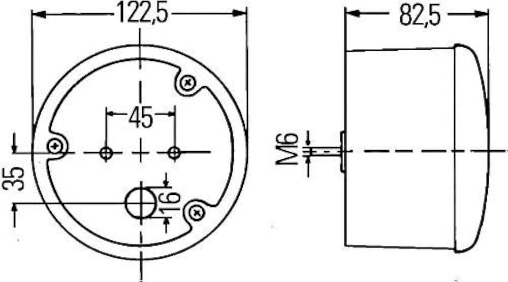 n°he124 feu recul 122.5 mm hella 2zr964169031 1179ZR neuf DPA86