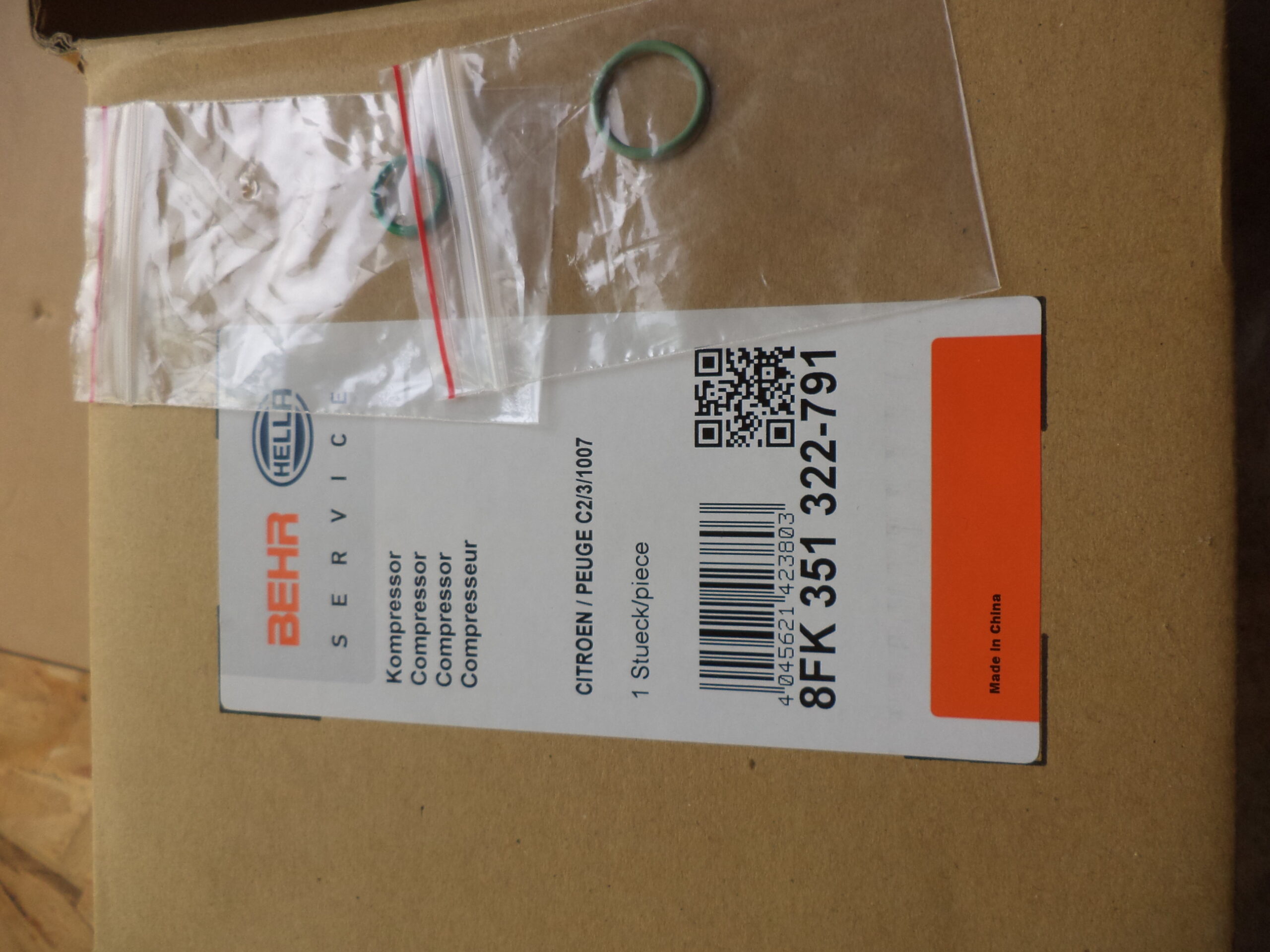 n°he10 compresseur climatisation citroen c2 c3 nemo 1007 bipper 8fk351322791 neuf DPA86