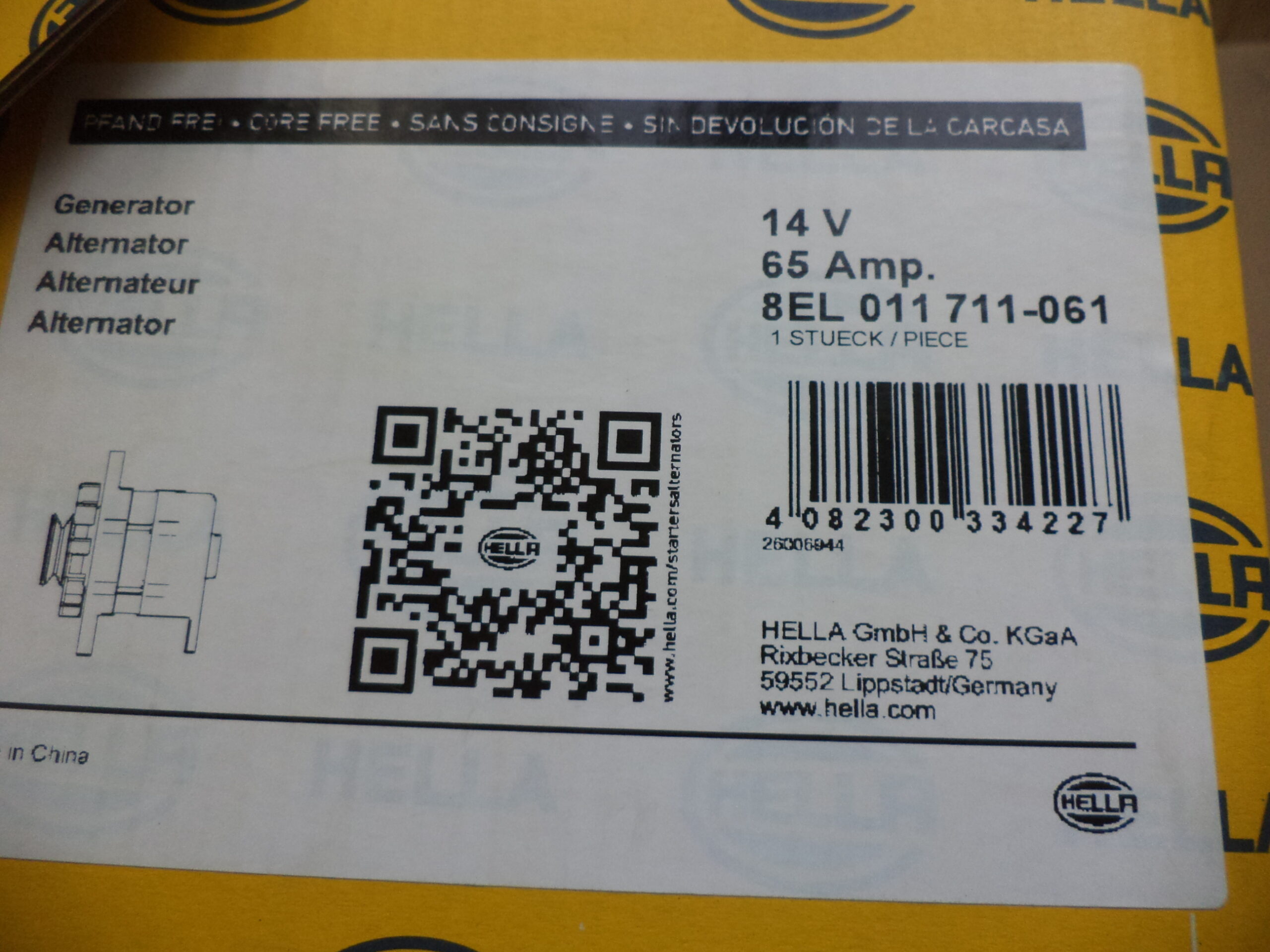 n°he15 alternateur fiat punto palio panda doblo Y ypsilon 8el011711061 neuf n°he15 alternateur fiat punto palio panda doblo Y ypsilon 8el011711061 neuf DPA86