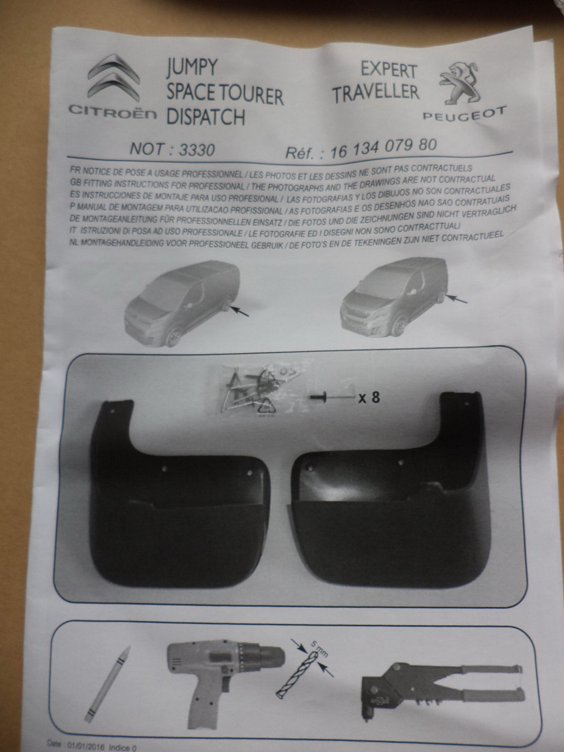 n°j18 jeu bavette arriere peugeot expert 3 jumpy 3 1613407980 neuf DPA86