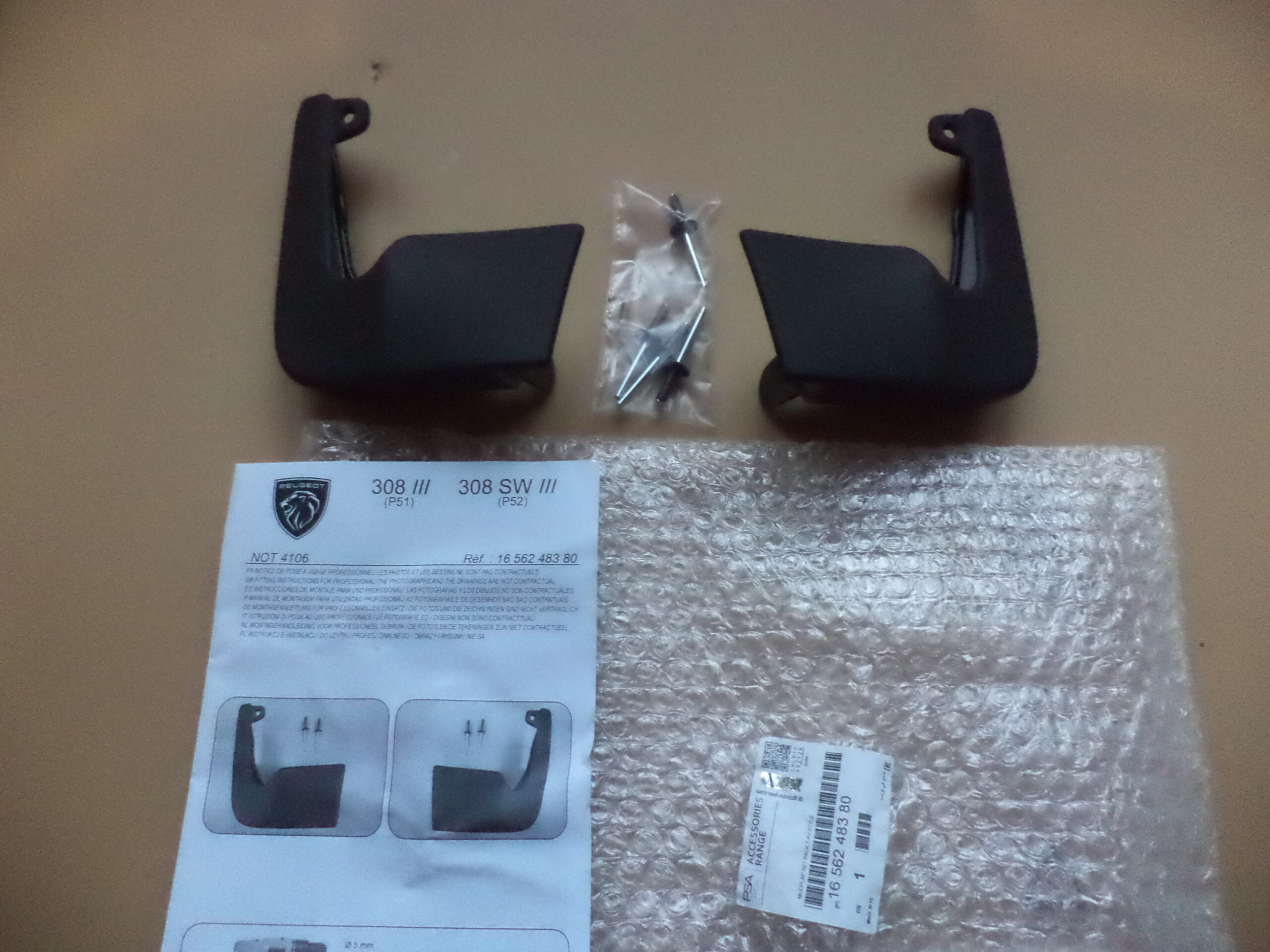 n°j19 jeu bavette avant peugeot 308 2021 1656248380 neuf DPA86