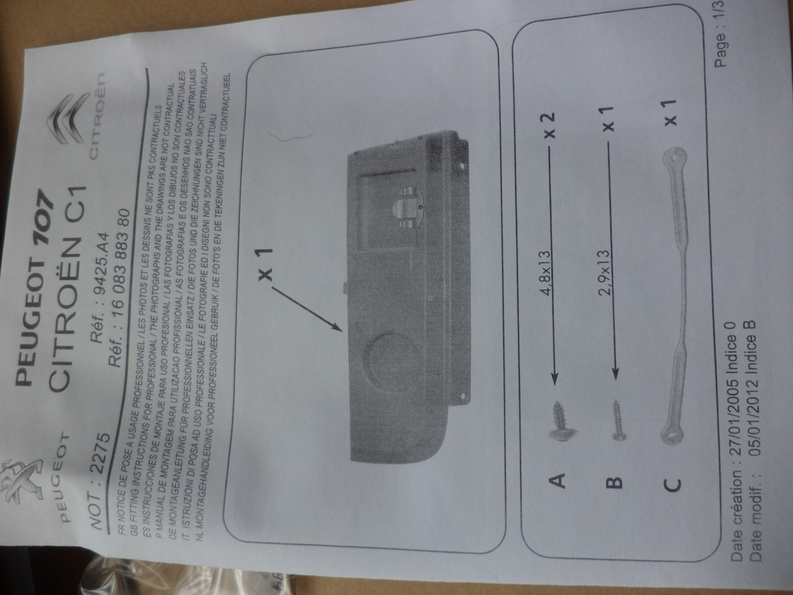 n°j23 porte de boite à gants Peugeot 107 Citroen C1 1608388380 neuve n°j23 porte de boite à gants Peugeot 107 Citroen C1 1608388380 neuve DPA86