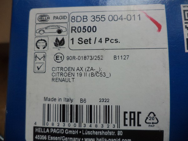 n°he108 kit frein arriere renault R19 citroen ax 4X4 8db355004011 neuf DPA86
