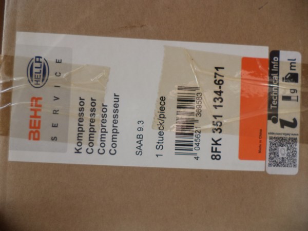 n°he111 compresseur climatisation saab 9.3 1998/2003 8fk351134671 neuf DPA86