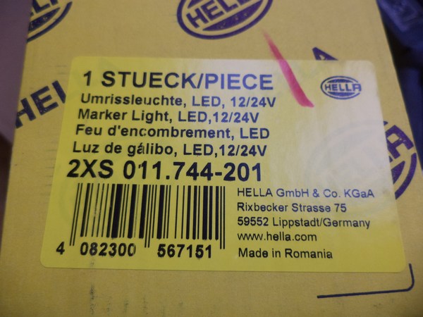n°he141 feu encombrement led 12v 24v droit camion remorque 2xs011744201 neuf DPA86