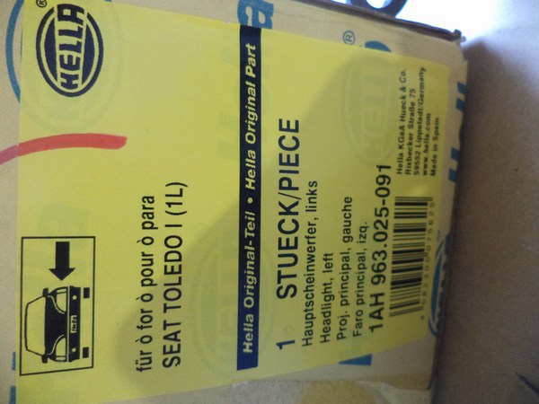 n°he69 phare seat toledo gauche 1ah963025091 neuf DPA86
